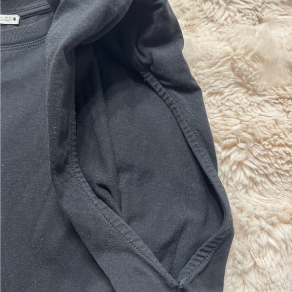 NWOT Zara Black Cotton Sleeveless Crewneck Tank Top with Shoulder Pads in L - Picture 4 of 6